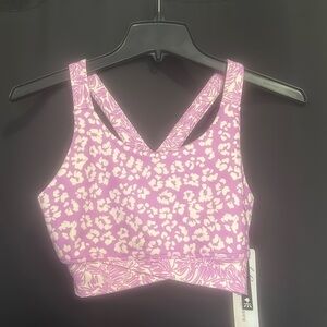 Nanette Lepore sports bra small violet/white